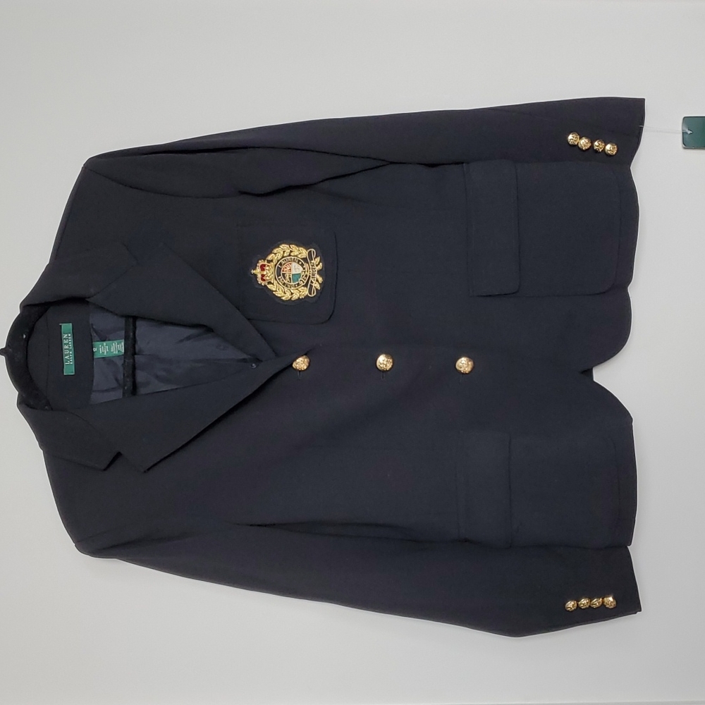NWT Lauren Ralph Lauren Gold Crest Blazer